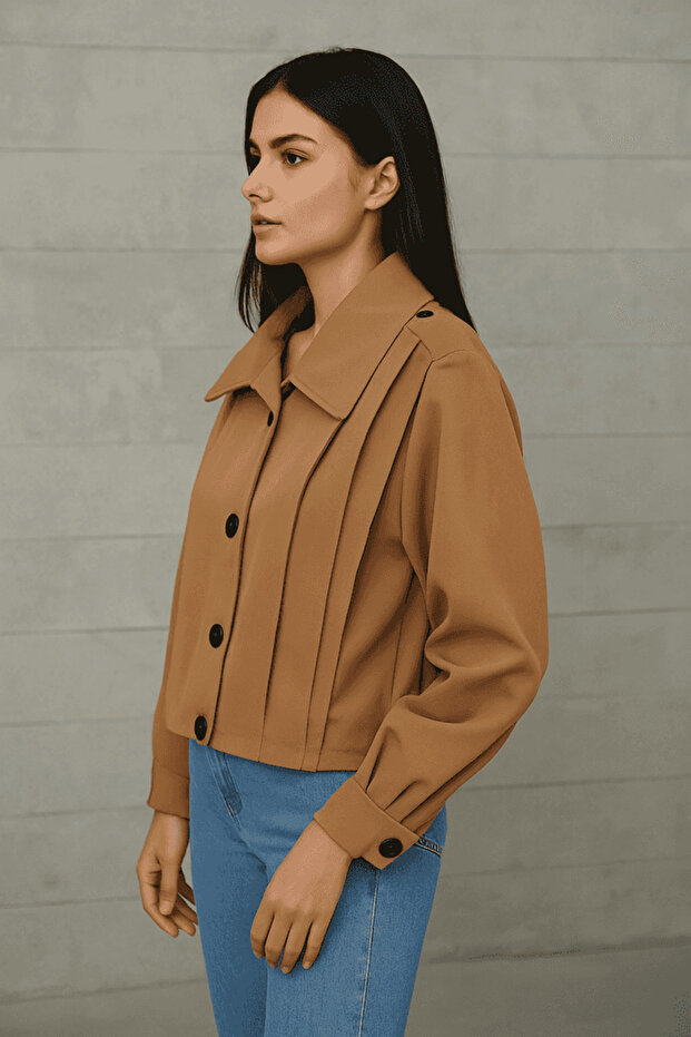 PİLE DETAYLI TRENC - 5