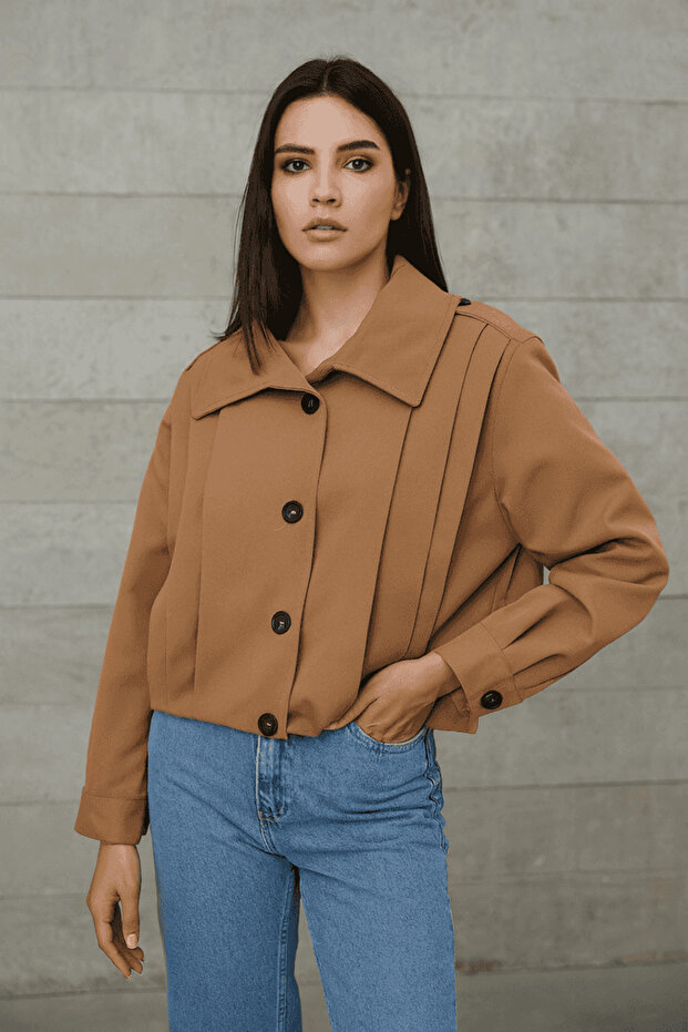 PİLE DETAYLI TRENC - 6