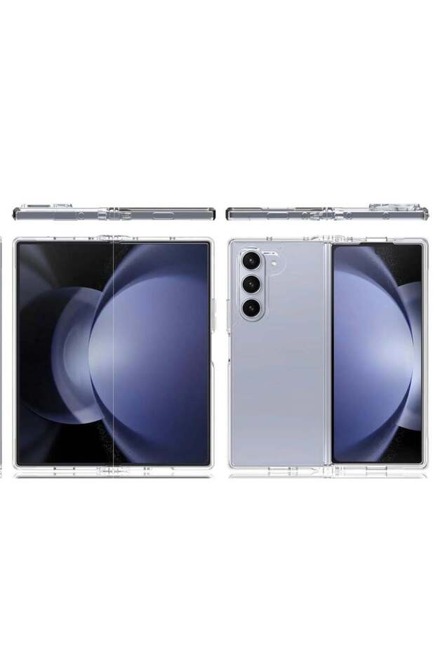 Samsung Galaxy Z Fold 6 Case – Clear Hard Back with Shock-Absorbent TPU Bumper Corners