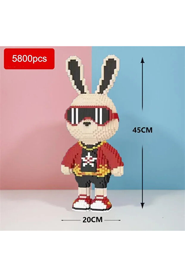 B Building Blocks Bear Kids Toys Cartoon Candy Rabbit Model Building Block Micro Bricks Boys Girls .