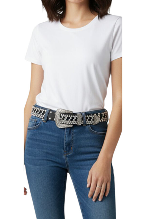 Belt with Shiny Stones on It