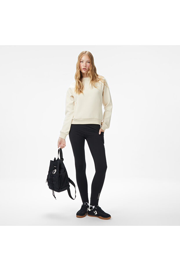 Kadın Krem Sweatshirt - 3