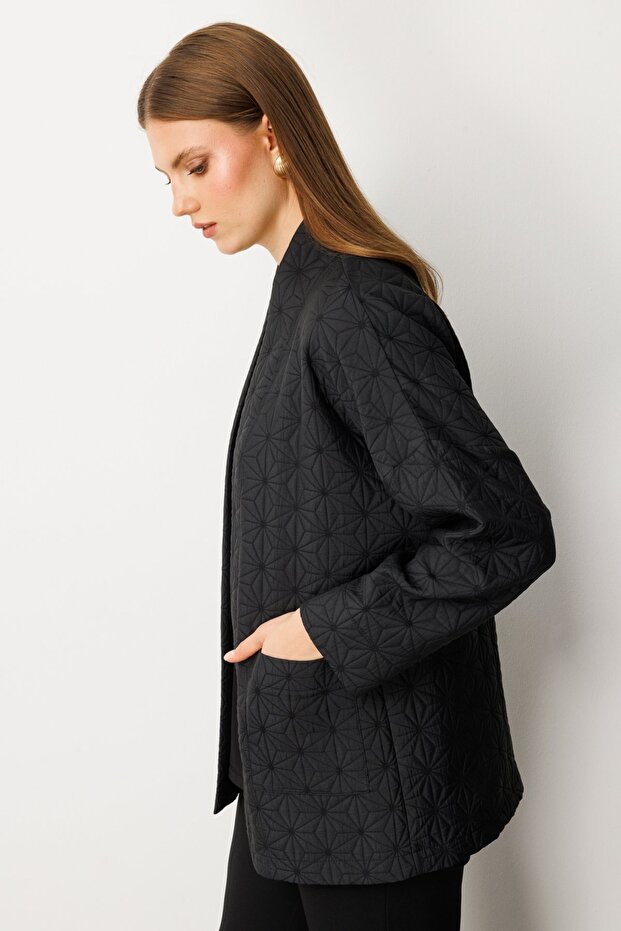 Open Front Patterned Jacket - 3