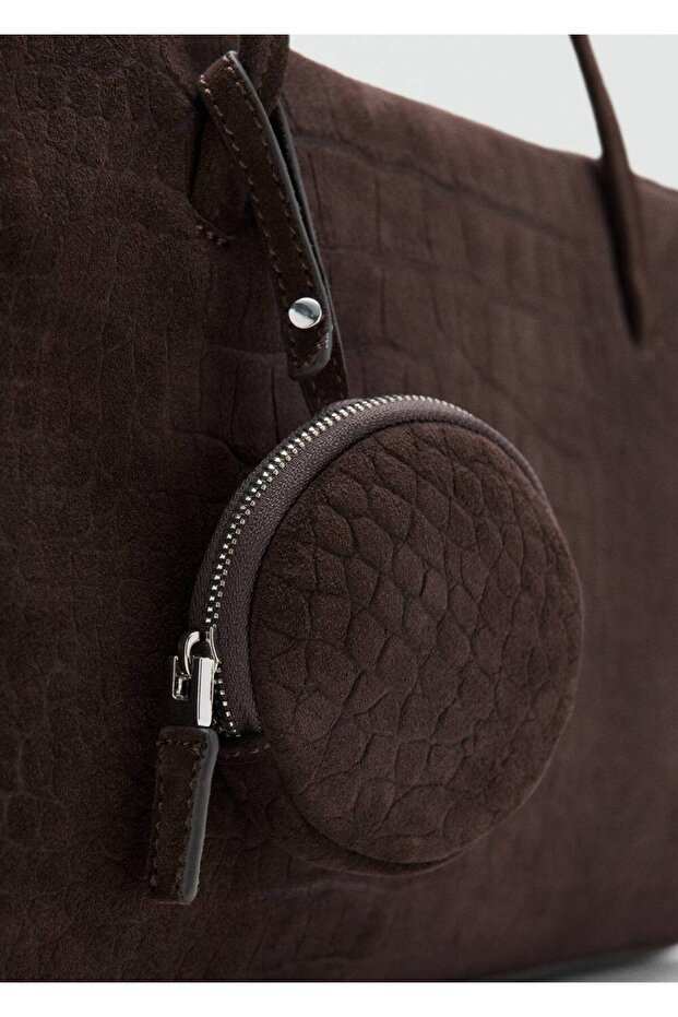 Orta boy süet bowling çanta - 5