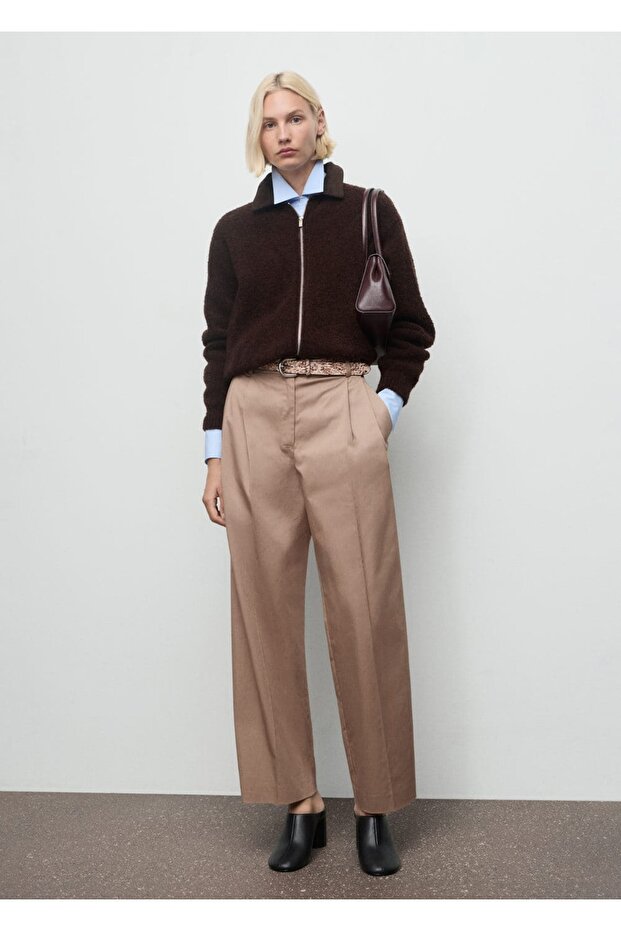 Kadife yaka buklet ceket - 2