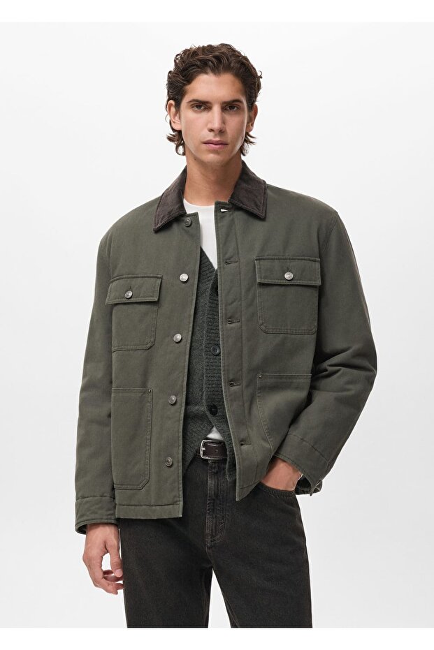 Samtjacke mit Kragentaschen - 1