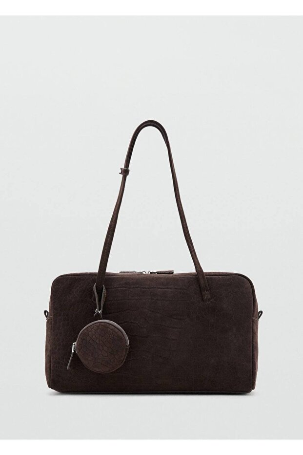 Orta boy süet bowling çanta - 3