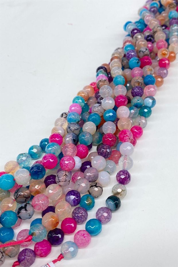 Chakra Ceyt Natural Stone Dizi Faceted Cut 8 mm