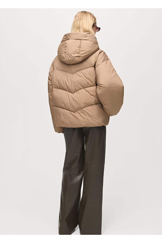 Kısa oversize kapüşonlu anorak - 4