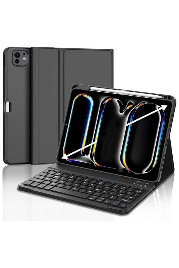 iPad Pro 11 inch M4 Case with Keyboard 2024, Magnetic Detachable Wireless Keyboard Case
