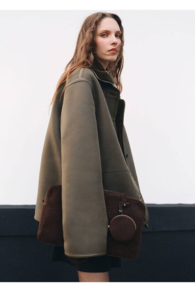 Orta boy süet bowling çanta - 2