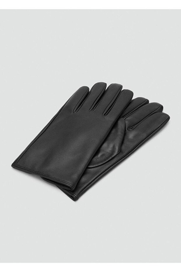 Dikiş detaylı %100 deri eldiven - 1