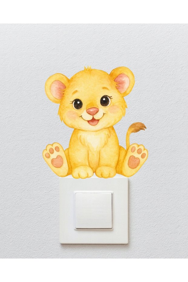 Outlet Cover Sticker - Children's Baby Room Wall Sticker - Cute Tiger Outlet Cover Sticker 1