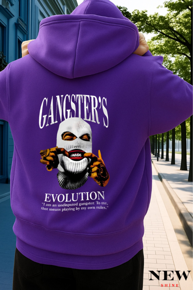 سويت شيرت مطبوع عليه عبارة Gangsters