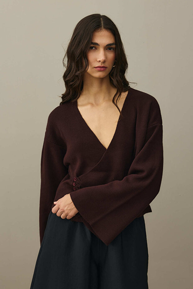 Kimono Hırka Mürdüm - 5