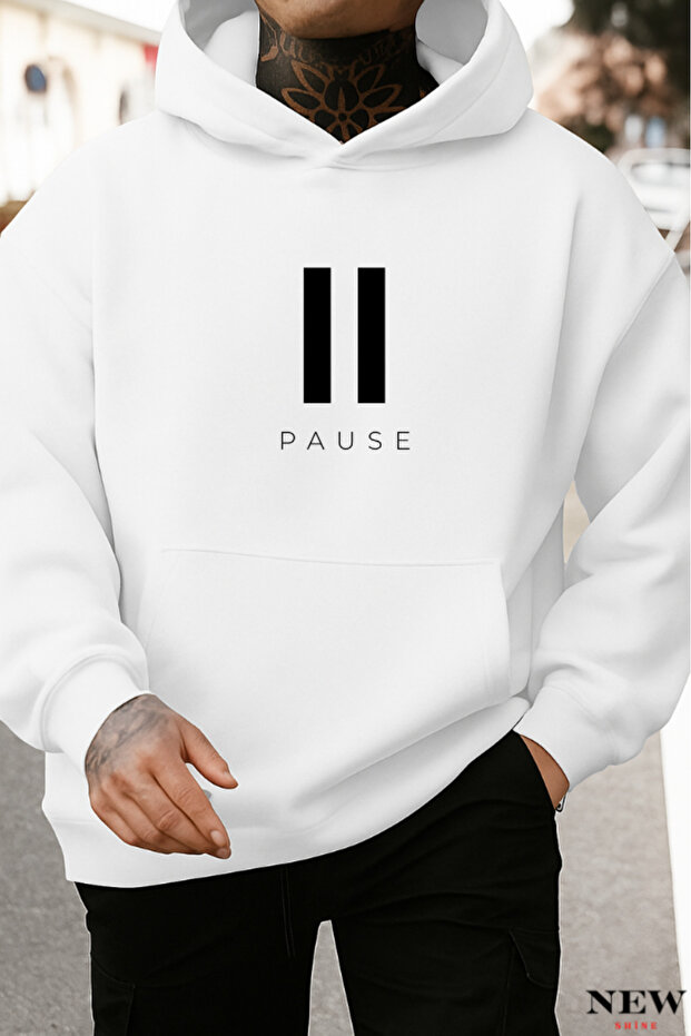 Pause Printed Sweatshirt - 1