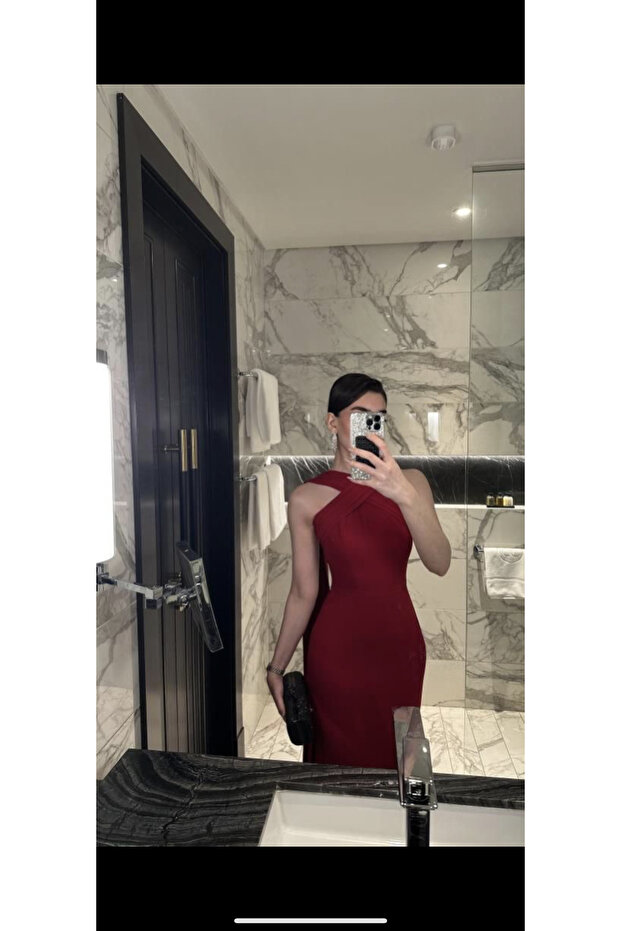 فستان سهرة احمر - 2