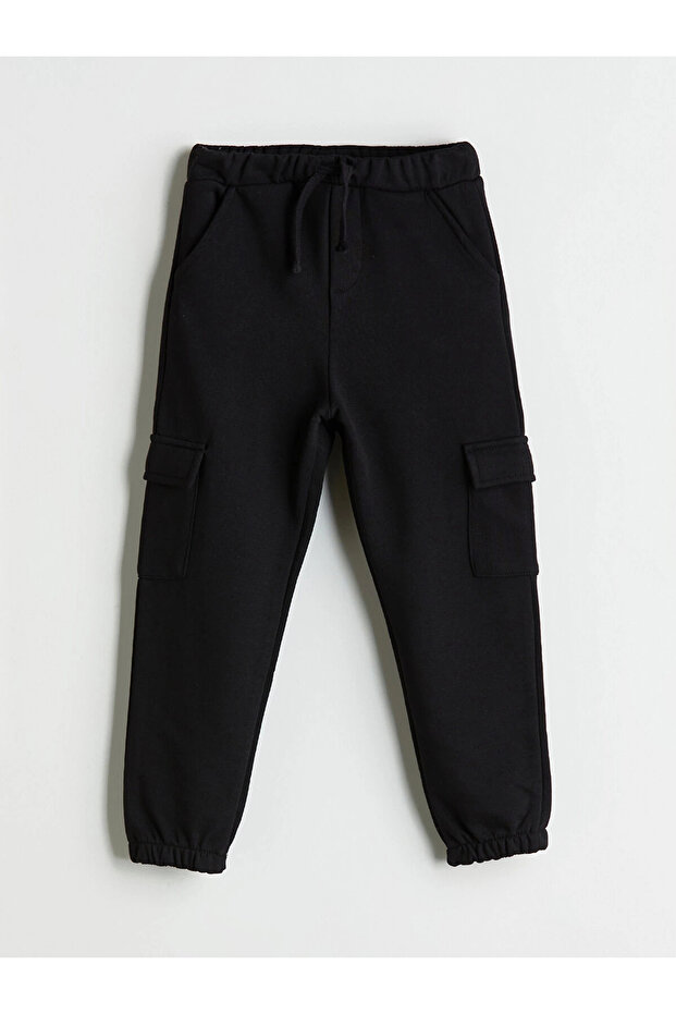 Lcw Kids Black Elastic Waist Boy's Jogger Sweatpants