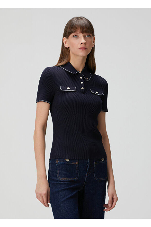 Lacivert Polo Triko - 3