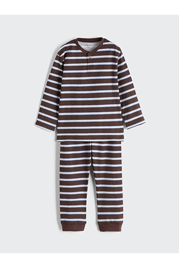 Crew Neck Striped Baby Boy Pajamas