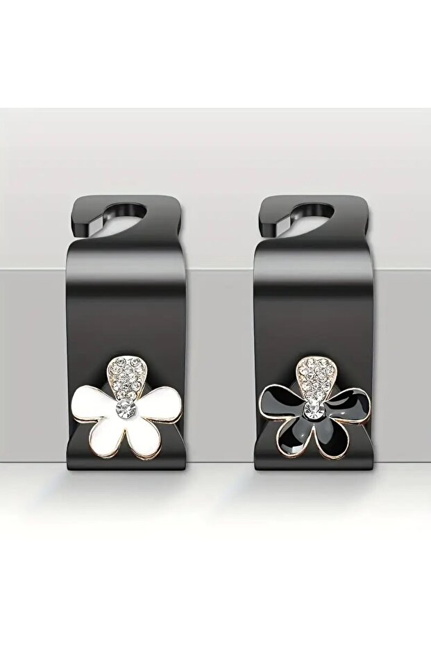 Saşa Flower Patterned Hanger with a Capacity of 30 Kg, Made of Quality Hard Plastic, 2 Pieces.