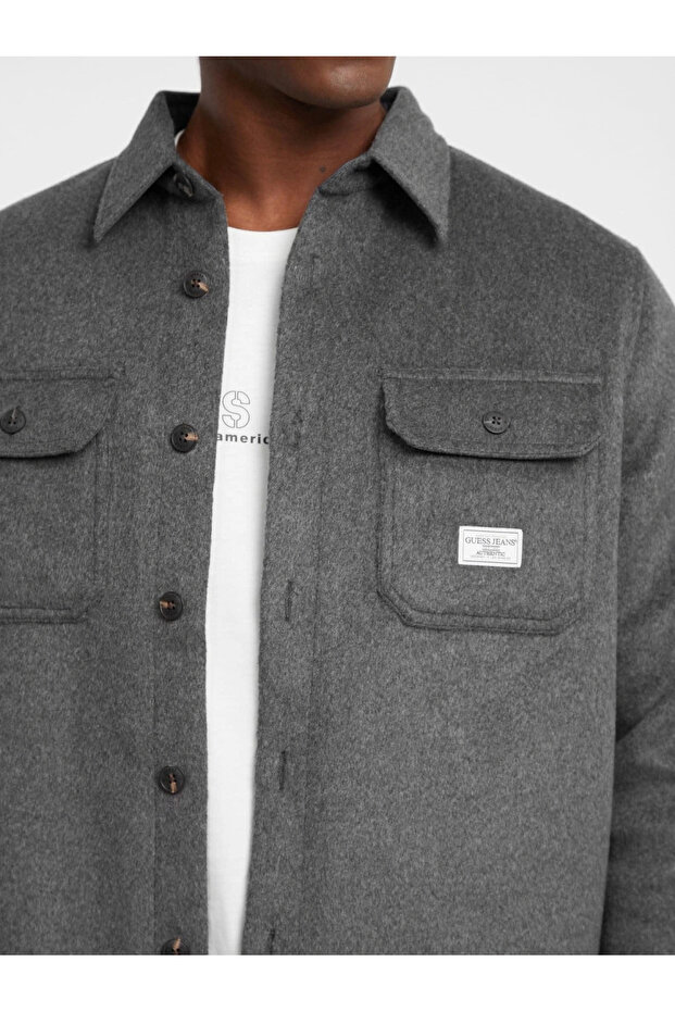 Jeans Erkek Çok Renkli Yün Karışımlı Regular Fit Gömlek M5BH68WI542-H91E - 4