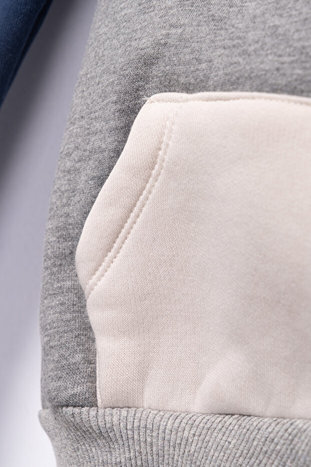 Kapüşonlu Eşofman Takımı 3 İp Şardonlu 2-5 Yaş - 3