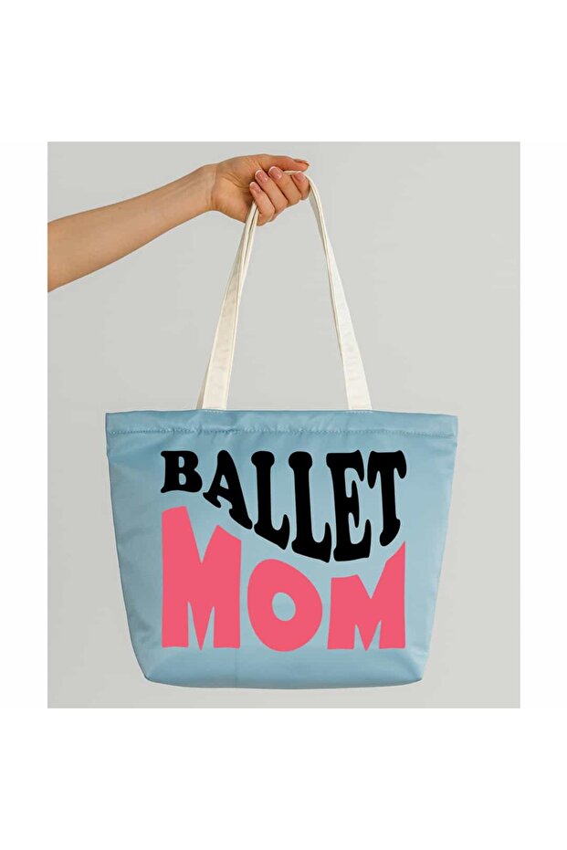 حقيبة من الساتان غير اللامع بتصميم Ballet Mom
