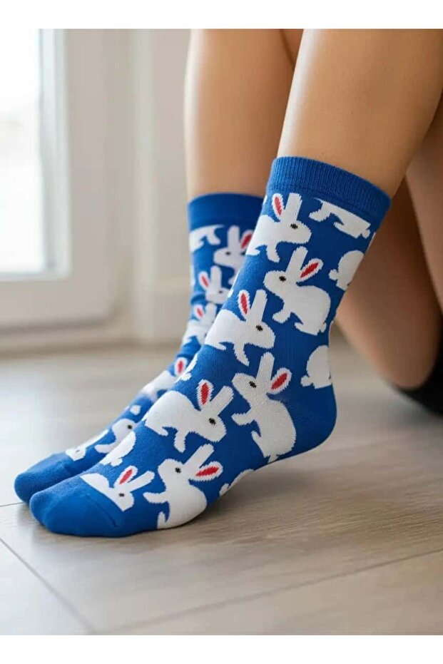 Rabbit Patterned Socks (Suitable for Size 36-44) - 1