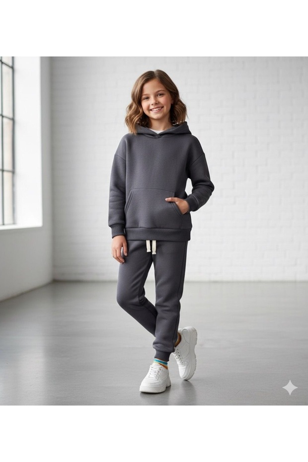 Unisex Hooded Sports Bottom Top 2-Piece Set