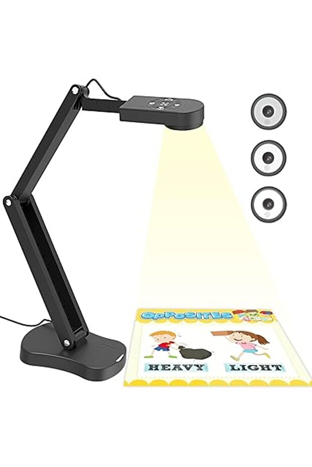 8MP USB Visualiser & Document Camera for Teacher & Classroom for A3 A4 Size with Dual Mic, 3-Level L - 1