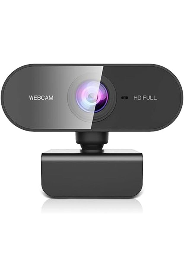 Webcam with Microphone & 1080P HD Web Cam, Stand for PC/MAC/Laptop/Desktop, Wide Angle Web Cameras f