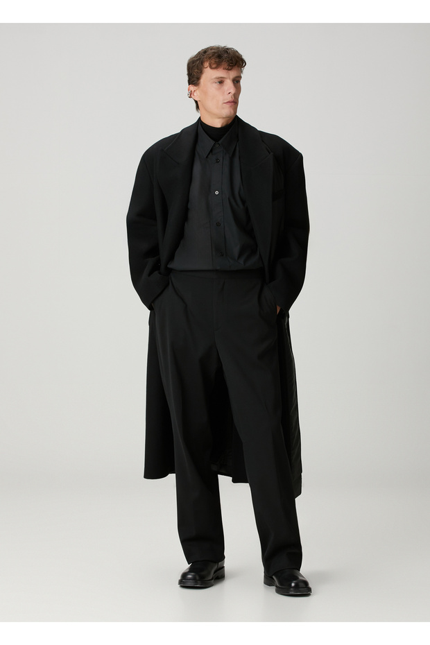 x Edis Siyah Oversized Poplin Gömlek - 3