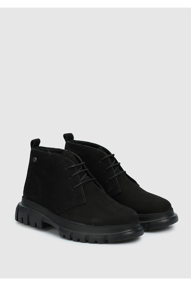 Siyah Deri Kadın Bot - 2