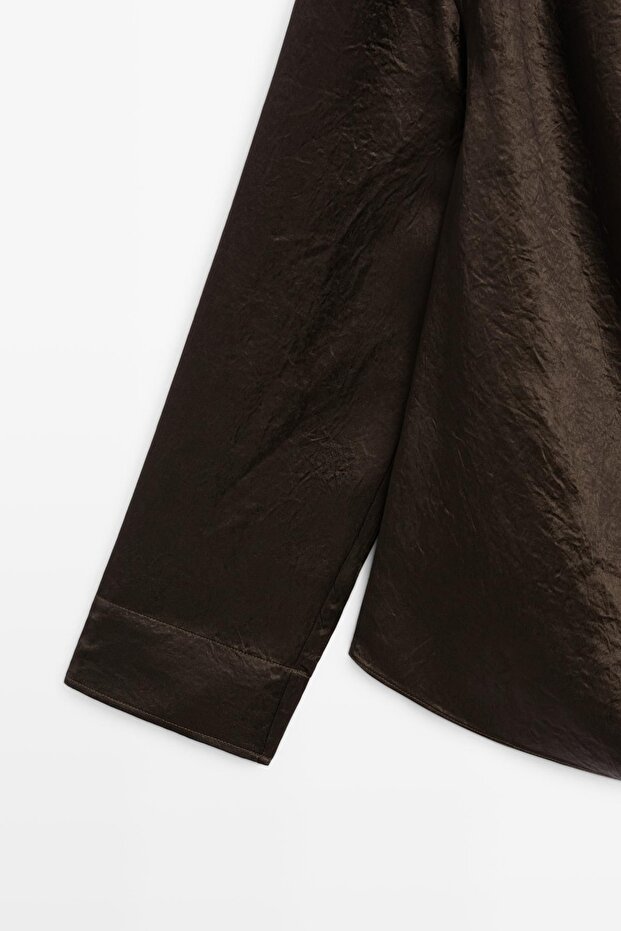 Drape yaka dökümlü bluz - 7