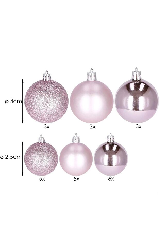 Коледна украса - Розово - 9