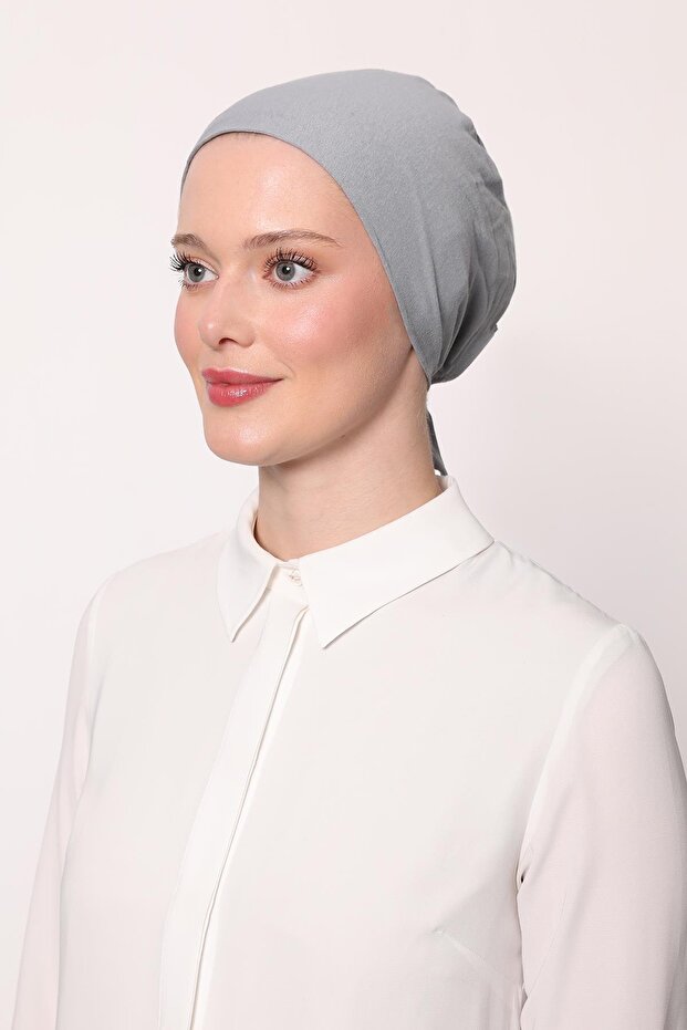 Gri Dikişsiz Bone - 1