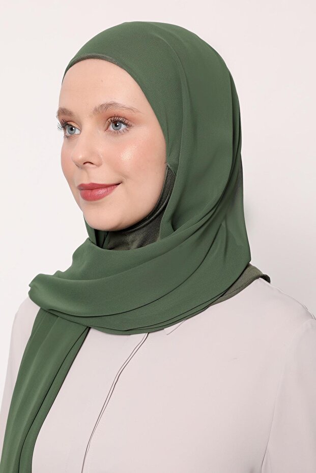 Grass Green Large Hijab Chiffon Shawl