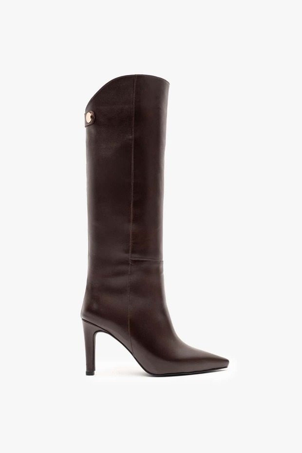 Fiona Brown Leather Women's Heeled Boots