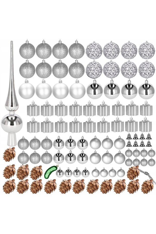 Коледна украса - Сребристо - 9