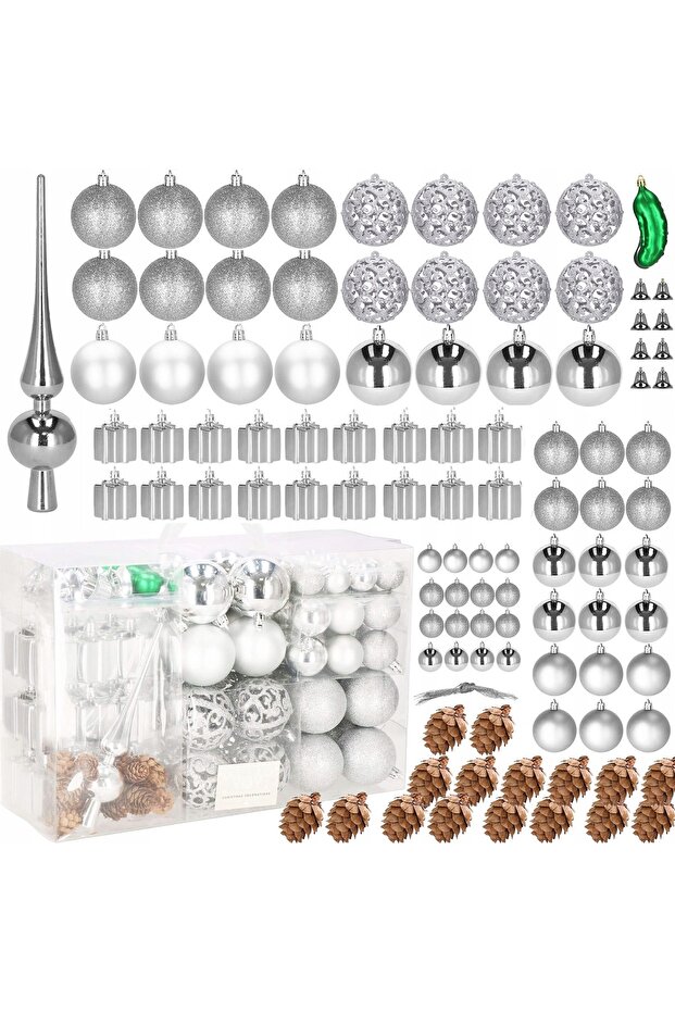 Коледна украса - Сребристо - 11