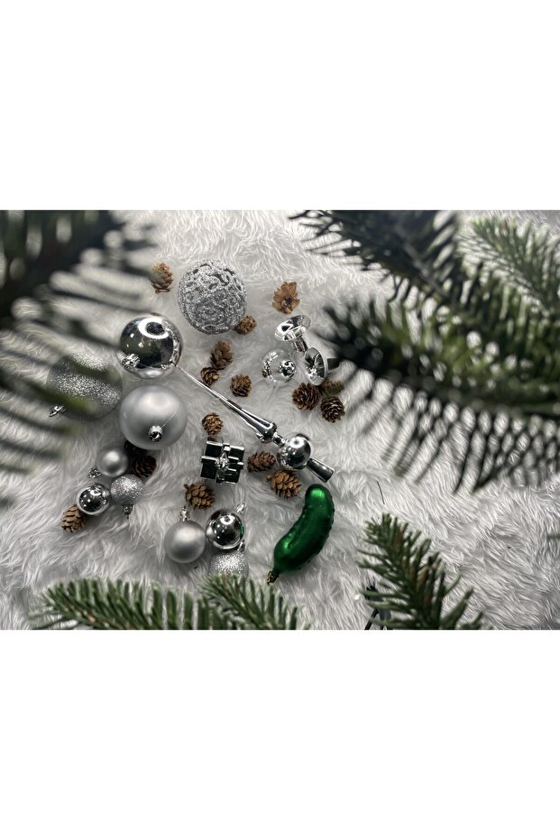 Коледна украса - Сребристо - 24