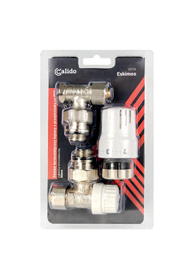 Angled thermostatic set (supply, return, head), PEX connection - 2