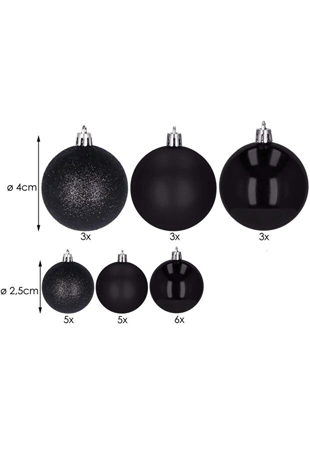 Коледна украса - Черно - 9