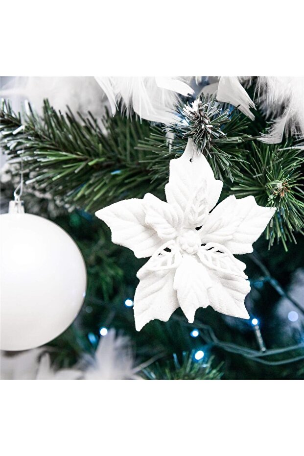 Коледна украса - Бяло - 10