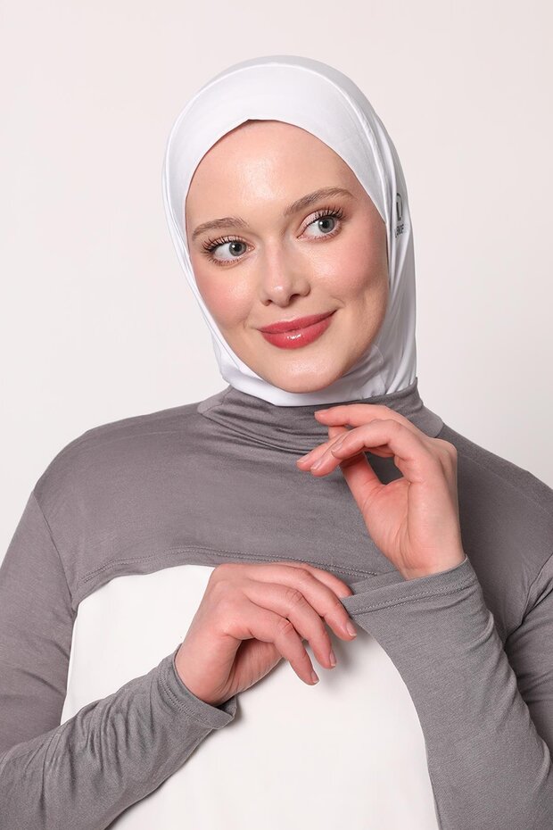 أكمام عملية باللون الرمادي من كيه جراي مع رباط للرقبة