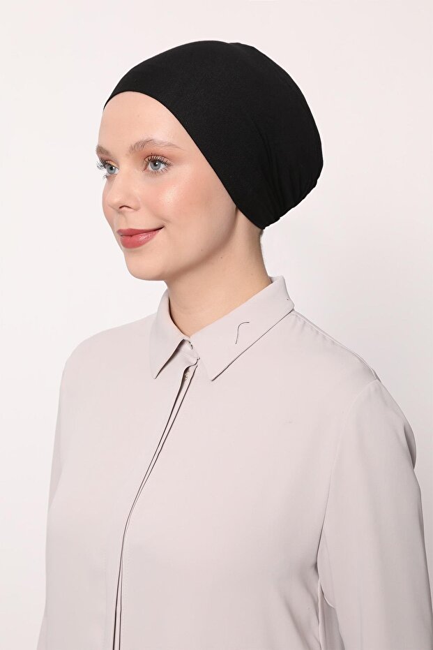 Siyah Battal Kalıp Bone - 1