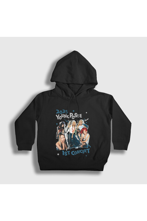 Unisex Children's Black First Concert Young Posse Hooded Sweatshirt 577728Tt