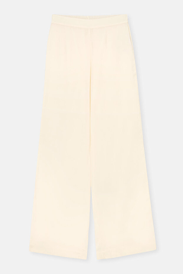 Off-White Satin Bride Pants - 1
