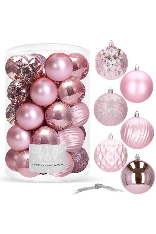 Коледна украса - Розово - 16